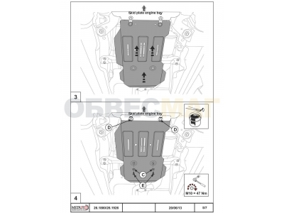 Защита АКПП Шериф алюминий 5 мм для Volkswagen Touareg 2010-2017