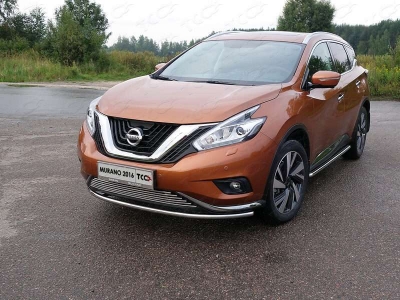 Накладка решётки радиатора нижняя 12 мм ТСС для Nissan Murano 2016-2021